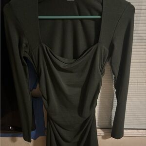 Wild Fable Dark Green Long Sleeve Dress
